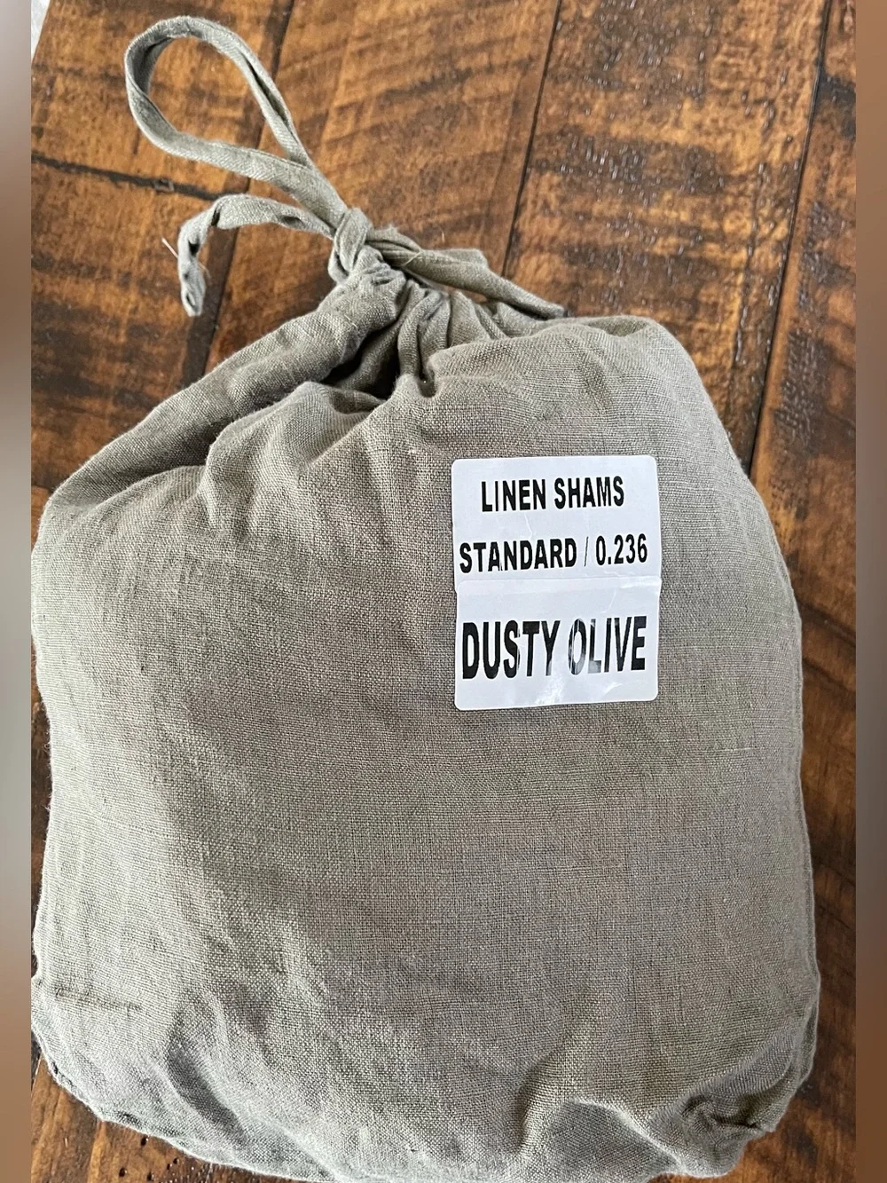NWT Quince European Linen Sham Set, Standard (Dusty Olive)